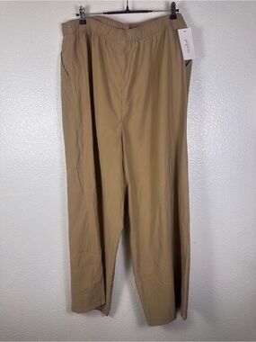 Isabel by Ingrid & Isabel Women's Maternity High Waist Wide Leg Tan Pants XL